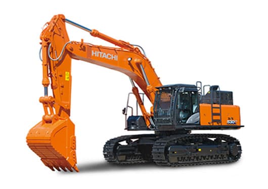 A hydraulic excavator operating in an Ethiopian construction site