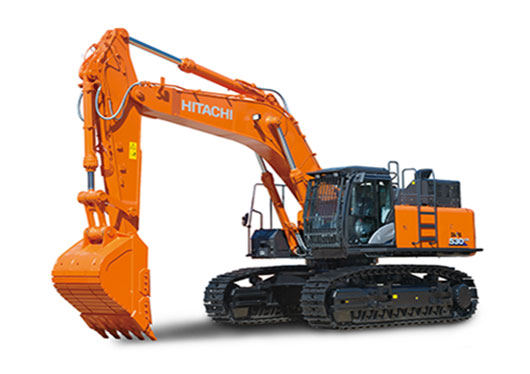 A hydraulic excavator operating in an Ethiopian construction site